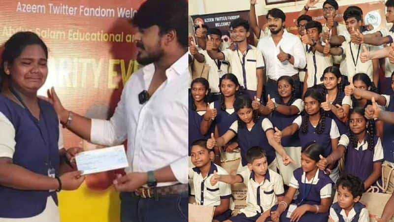 BiggBoss season 6 Title winner Azeem helped school students