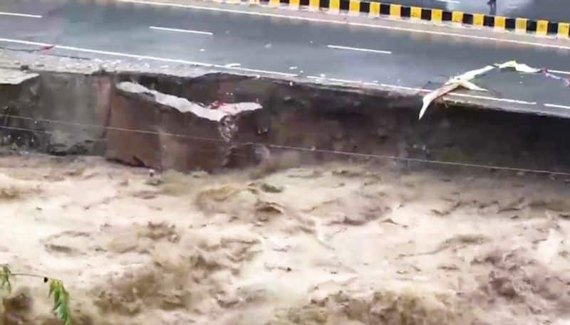 WATCH Massive chunk of National Highway collapses in Himachal Pradesh amid heavy rain