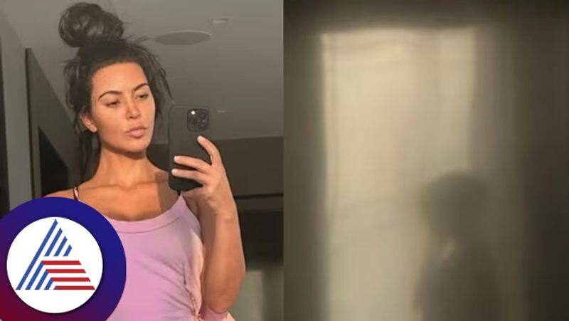 Hollywood star Kim Kardashian weirded  by woman shadow in photo suc