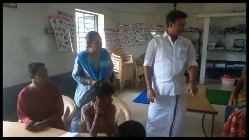 minister anbil mahes inspect government school in coimbatore district