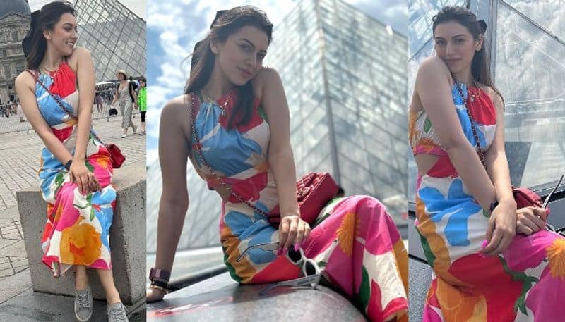 Actress Hansika Motwani  Stunning Stills in colourful Dress NSK