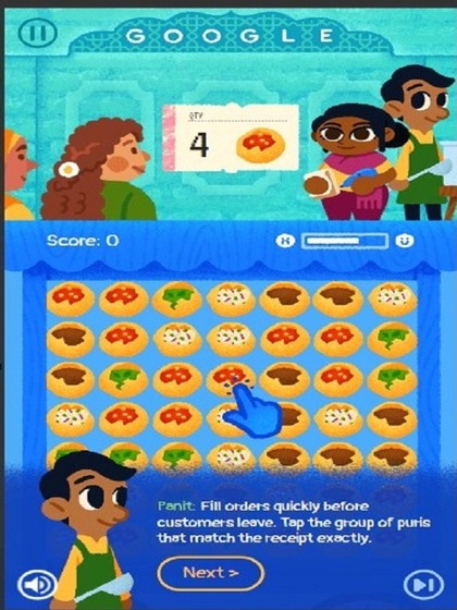 Google Doodle game celebrates 'Pani Puri', here's how to play