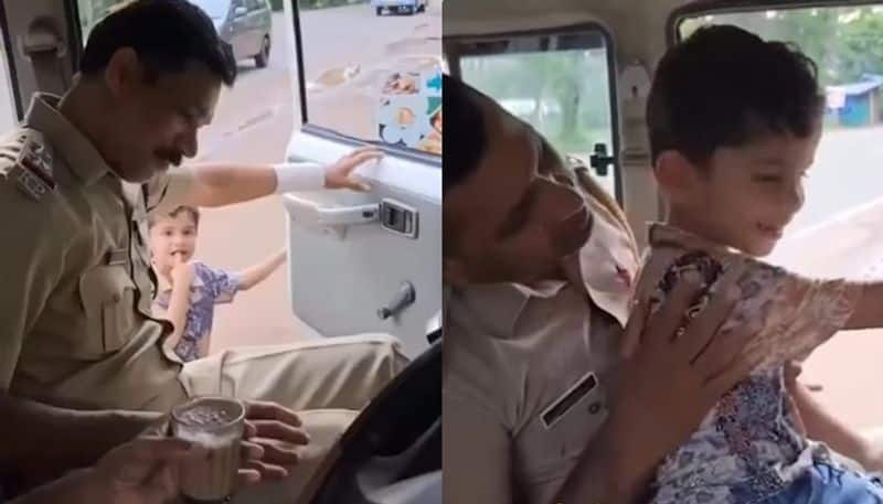 Kerala Police share an adorable video with a boy goes viral on social media vkv