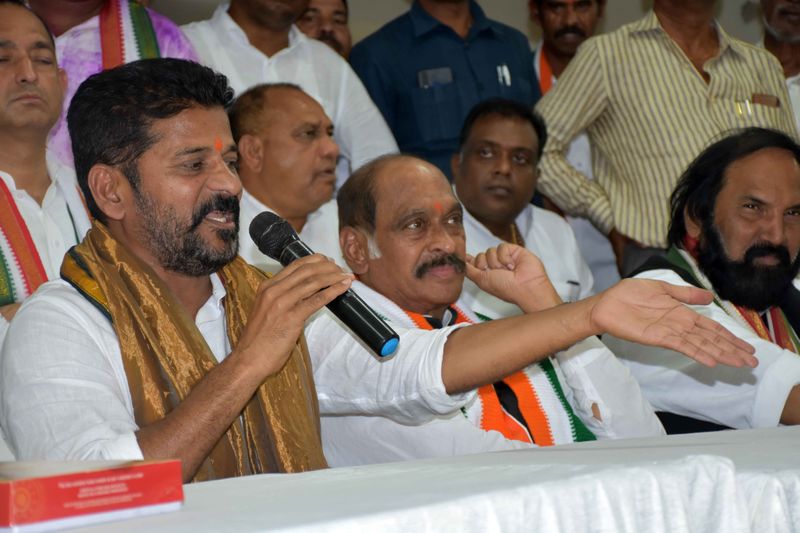 tpcc chief revanth reddy slams dubbaka bjp mla raghunandan rao during telangana assembly election campaign ksp