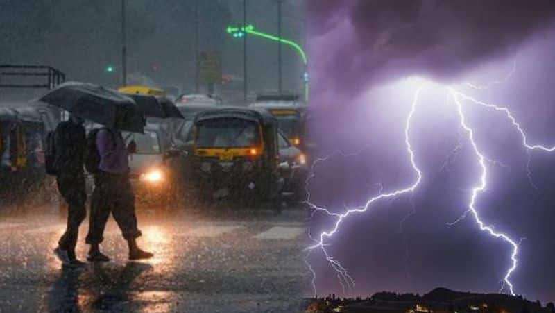 Heavy rain in Chennai with thunder and lightning