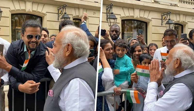 WATCH Indian diaspora welcomes PM Modi in Paris with 'Bharat Mata Ki Jai', 'Vande Mataram' chants AJR