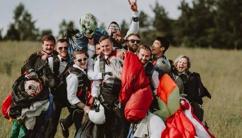 WATCH UK Army veteran makes James Bond-style entry to his wedding by skydiving into venue; video goes viral snt