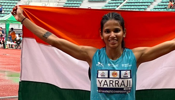 Asian Athletics Championships 2023 : Jyothi Yarraji, Abdulla Aboobacker, Ajay Kumar win gold lns