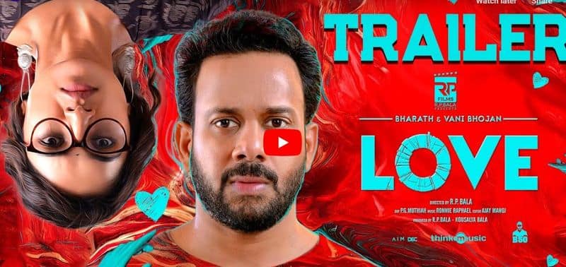 bharath and vani bhojan starring love movie trailer released 