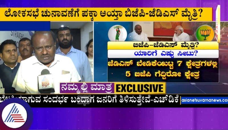 HD Kumaraswamy hint about BJP-JDS alliance in lok sabha election 2024 gow