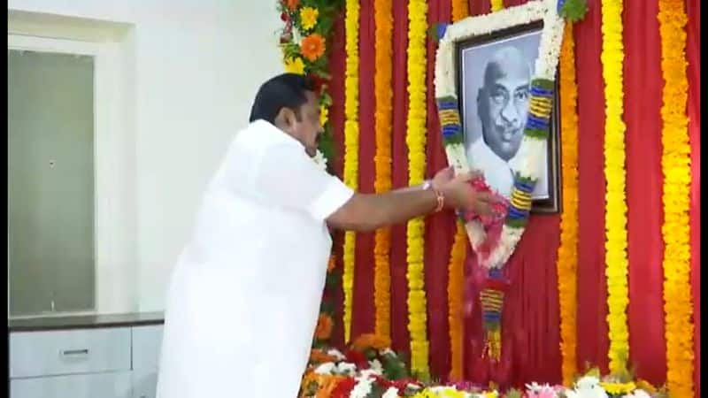 aiadmk general secretary edappadi palanisamy respect to former cm kamarajar on his birthday