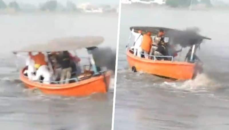 Punjab CM Bhagwant Mann narrowly escapes boat mishap during flood visit, video viral WATCH AJR