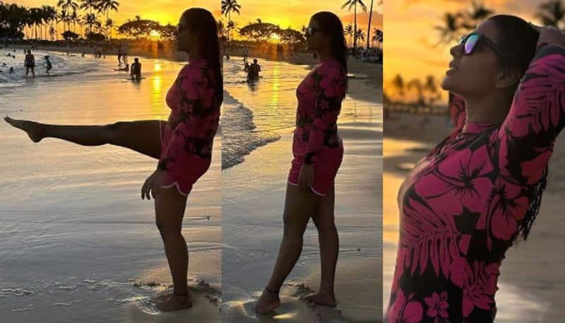 Aishwarya Rajesh Stunning poses in the beach NSK