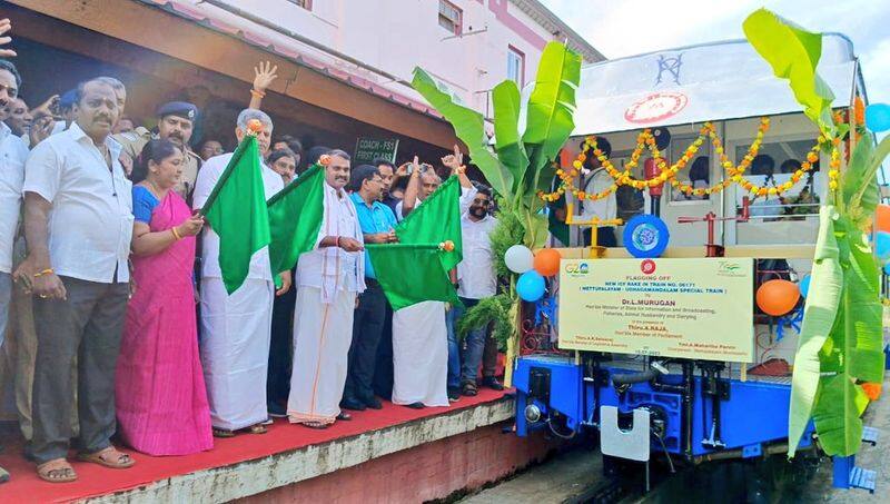 Minister L Murugan inaugurated Ooty hill train new rakes services