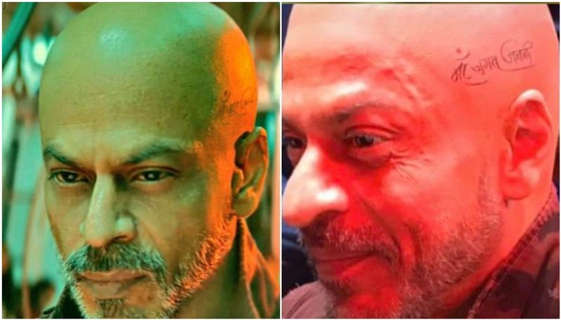 Shah Rukh Khan bald head tattoo from Jawan revealed sgk