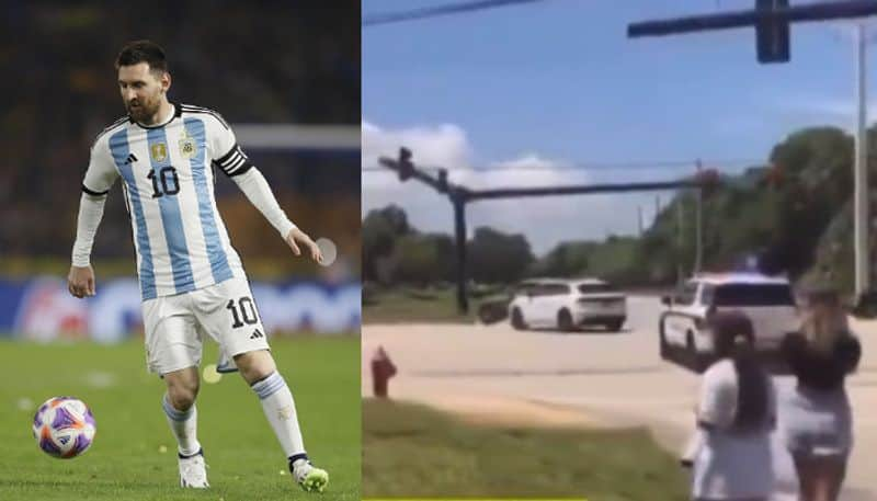 Watch Lionel Messi narrowly escapes from serious car crash