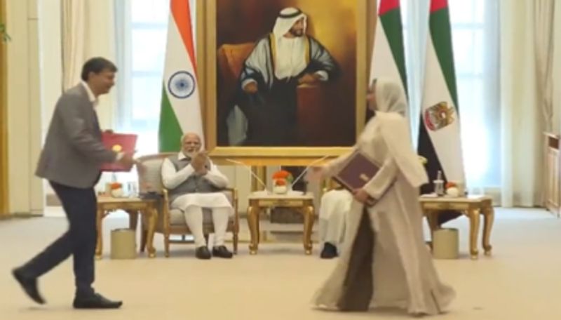 IIT Delhi campus in Adu dhabi MoU signed in UAE in presence of Indian PM Modi