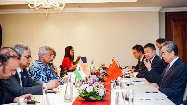 S Jaishankar with Wang Yi