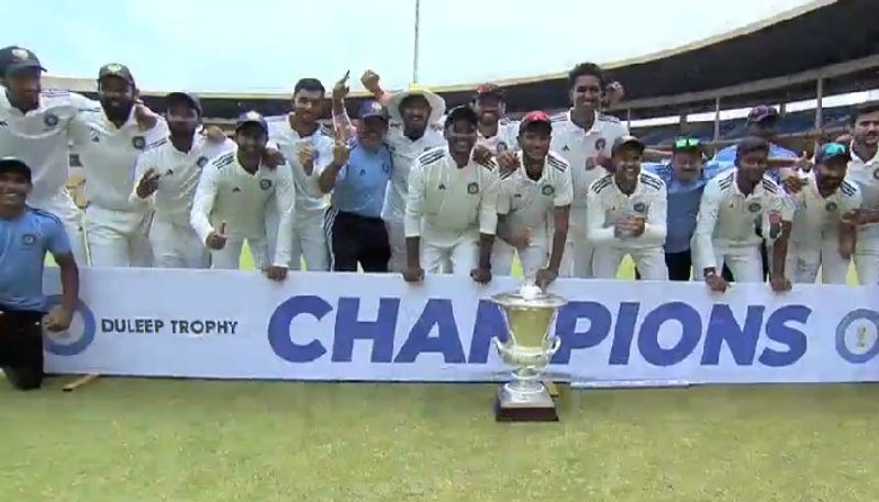 Duleep Trophy Final South Zone Thrash West Zone by 75 runs and clinch title kvn