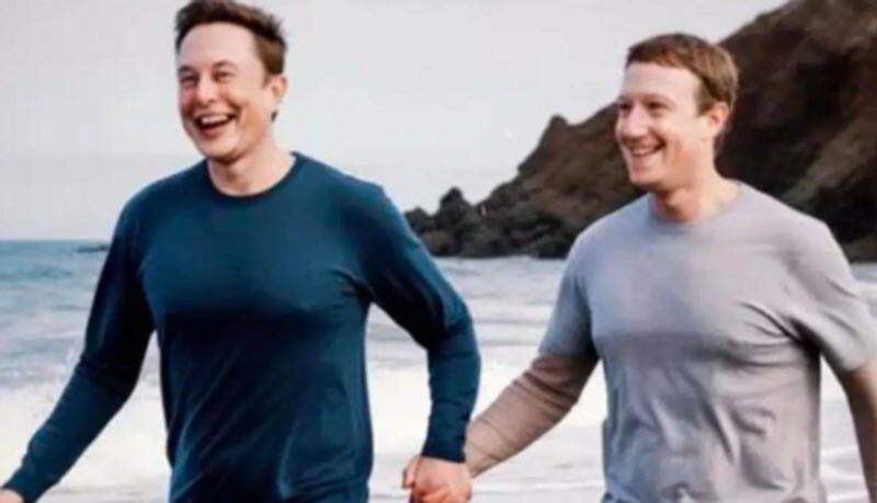 Elon Musk reaction on  AI Generated Good Ending Pics Of Musk and Zuckerberg Go Viral vvk