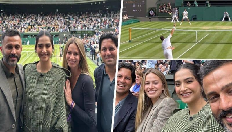 Sonam Kapoor attends Wimbledon Finals 2023 with Anand Ahuja (Photos) RBA