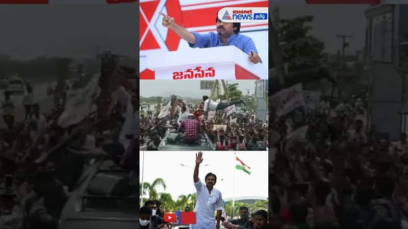 One of the crazy fan of Jana Sena Party chief PawanKalyan, welcomed him in Tirupati, is this way.