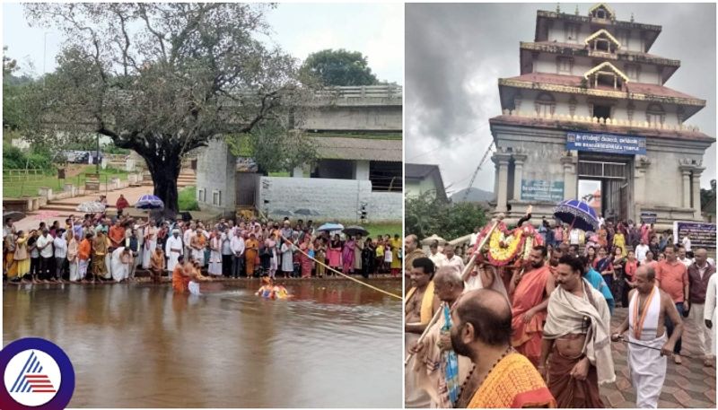 Bhagamandala Polinkana Utsava Worship Goddess Kaveri with Diamonds and Turquoises sat