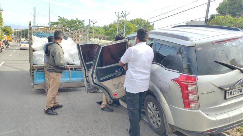 Gutka bundles were caught from a car involved in an accident in Coimbatore