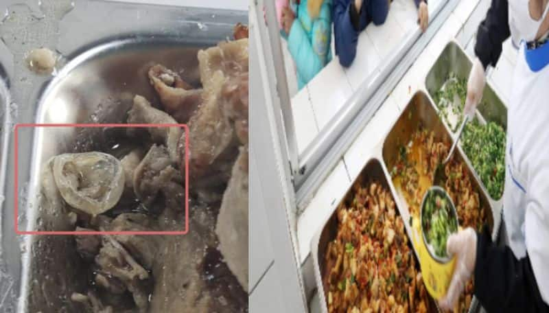 China School student found a condom shaped material in food school says its a duck eyeball