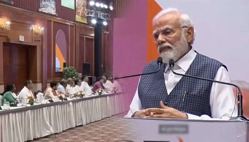 ఎన్డీయే అంటే ‘‘ న్యూ ఇండియా, డెవలప్‌మెంట్, ఆస్పిరేషన్ ’’.. ఈసారి 50 శాతంపైనే ఓట్లు : మోడీ