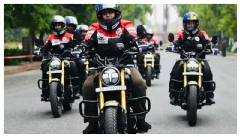 Indian Army flagged off women motorcycle rally with TVS commemorating the 24th Anniversary of Kargil Vijay Diwas prn