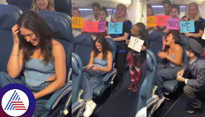 Love is in the air! Pilot proposes girlfriend on flight over intercom, Viral video Vin