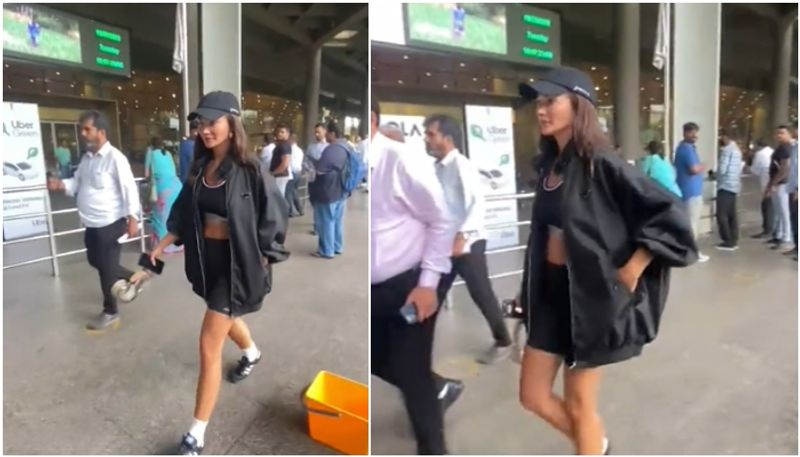 Amy Jackson returns to India after a long time Airport photo  viral sgk