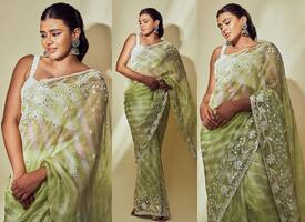 Hebah Patel: ఉల్లిపొర లాంటి చీరలో కవ్విస్తున్న హెబ్బా పరువాలు... కుర్రాళ్లకు నిద్ర కరువు!