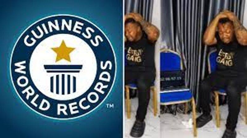 WATCH Nigerian man attempts 7-day non-stop crying World Record, temporarily loses sight snt