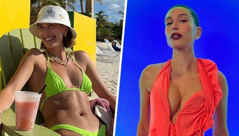 Hailey Bieber HOT Photos: RHODES owner amplifies heat by flaunting Hourglass figure in jaw-dropping Bikinis vma