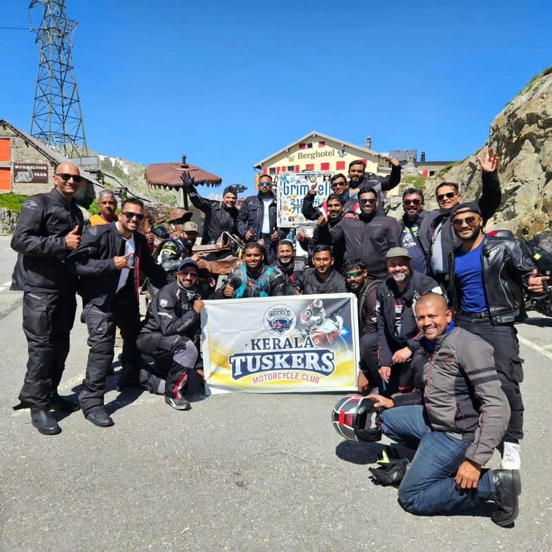 Kerala Tuskers Motorcycle Club team travels Swiss Alps on motorbikes Rain or Shine we Ride asd