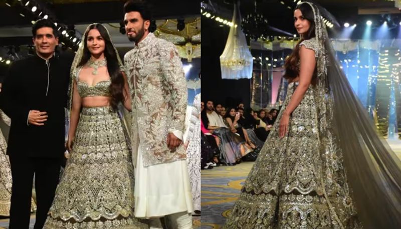 Alia Bhatt Ranveer Singh turn showstoppers for Manish Malhotra azn