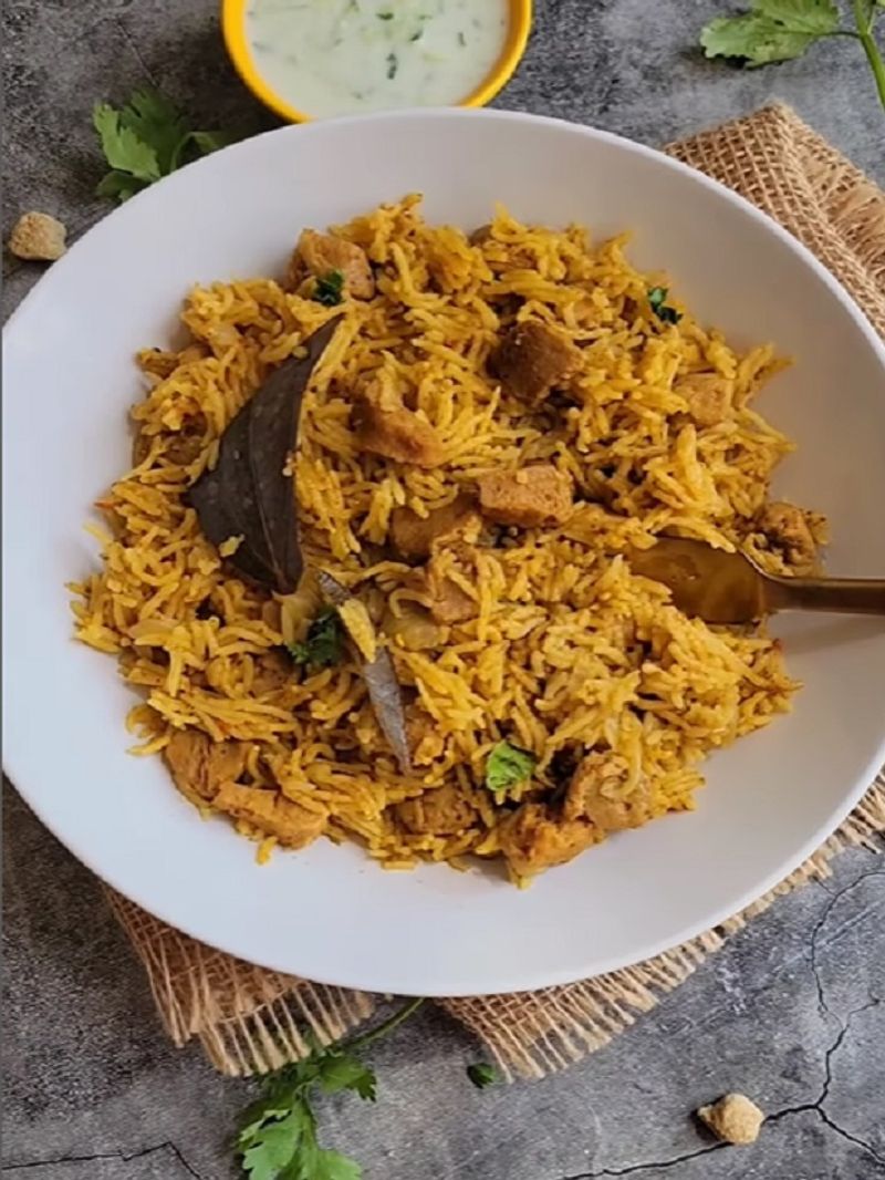 delicious meal maker biryani recipe in tamil mks