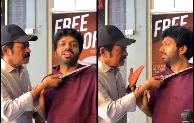 అనిల్‌ రావిపూడి పీక మీద కత్తి పెట్టి బెదిరించిన బ్రహ్మాజీ.. కొడుకు సినిమా కోసం తెగింపు.. వీడియో వైరల్‌