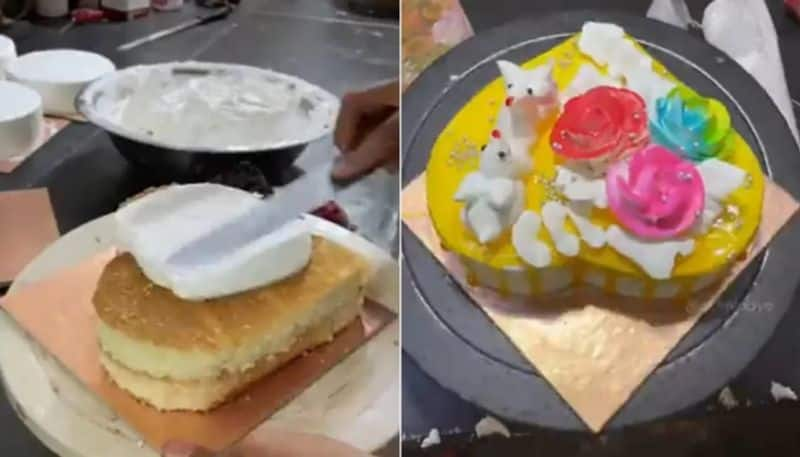 video in which cake making in an unhygienic condition going viral hyp