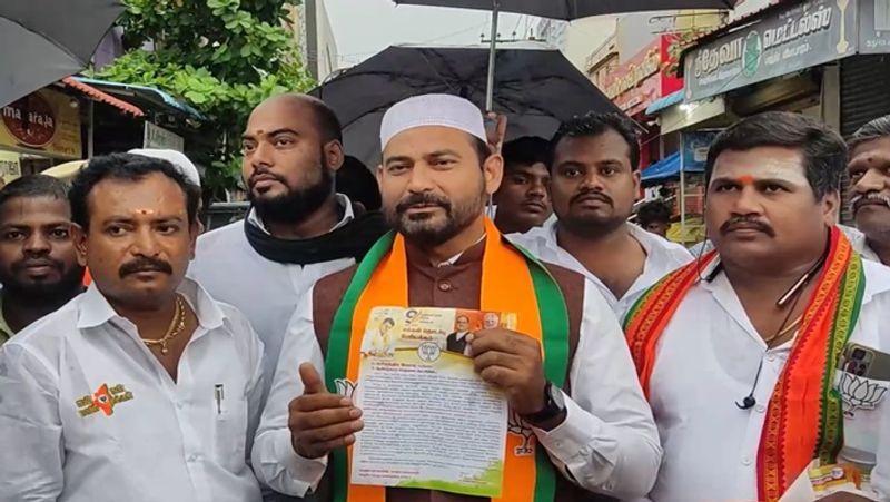 Vellore ibrahim arrested who distribute bjp Pamphlets