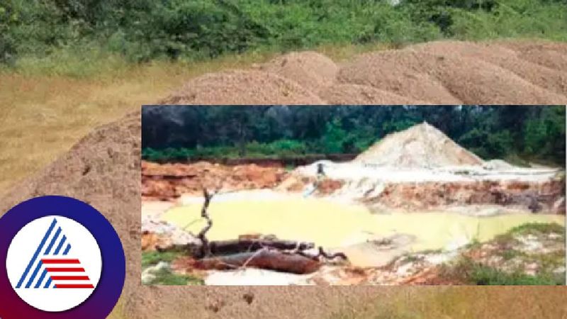 Agricultural lands  destroyed due to sand trading in soraba at shivamogga rav