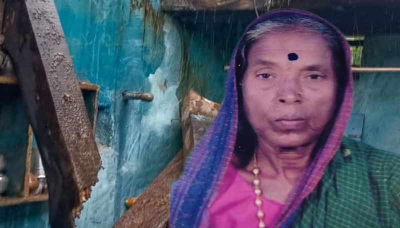 Old Age Woman Dies due to House Roof Collapsed in Vijayapura grg