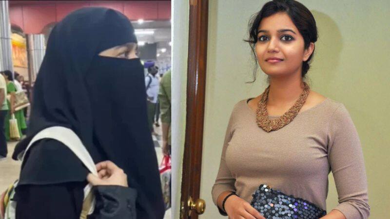 subramaniapuram actress Swathi reddy wearing burka while travel for temple