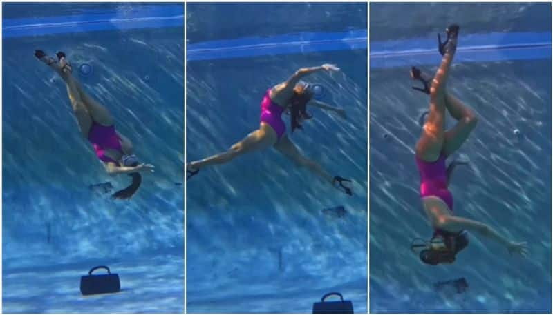 Woman underwater dance to Barbie's song and video viral sgk