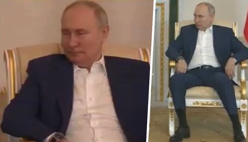 Hitler in shorts! Vladimir Putin trolled over length of his pants during meeting with ally Lukashenko snt