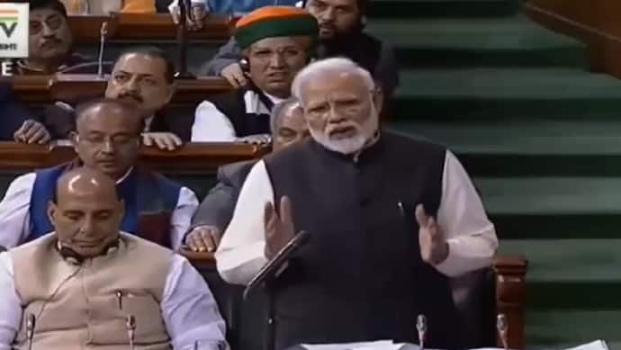 PM Narendra Modi in Parliament