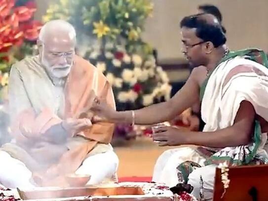 PM Modi Performs Inaugural Pooja At Revamped ITPO Complex at Delhi Pragati Maidan ksm