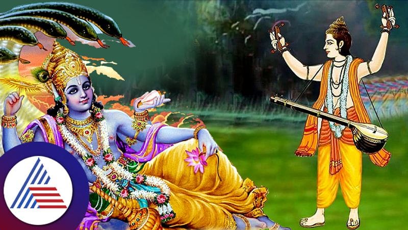 Indian Mythological Story Narada Transformed into a Woman by Mischievous Maha Vishnu - A Tale from Bhagavata Purana